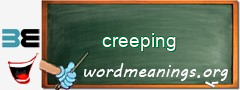 WordMeaning blackboard for creeping